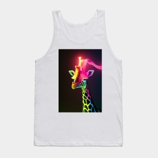 Geoff the Giraffe loves 5G trees, Neon Blast Tank Top